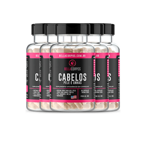 Bellacorpos Cabelos, pele e unhas – 05 Potes - Imagem 1