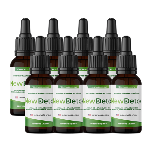 New Detox Gotas -  8 Frascos - Imagem 1